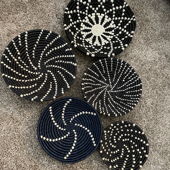 Wall baskets set of 5 - Picture 2 of 2